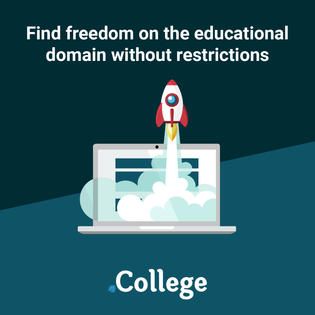Take your student recruiting and retention to the top of the class with a .college domain name